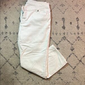 J. Jill White Straight Leg Semi Cropped Jeans